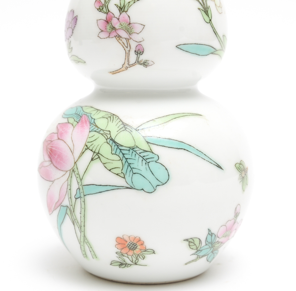 Collection of Hand Painted Chinese Vases and Bowl EBTH