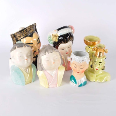 Collection of Vintage Head Vases