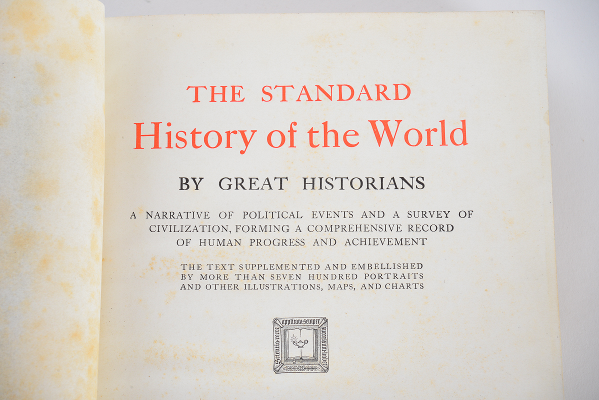 Vintage Standard History of the World Book Set EBTH