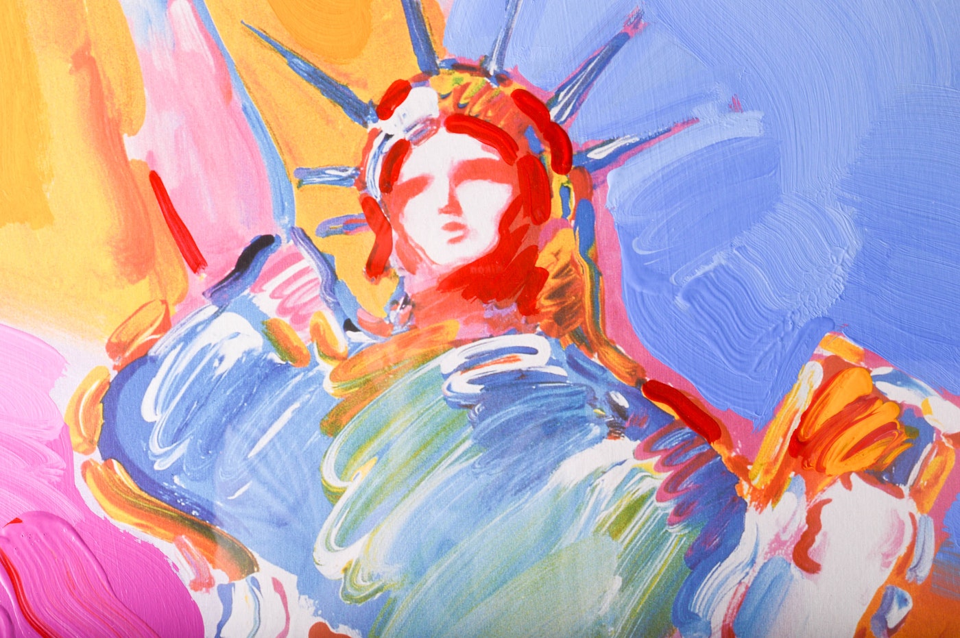 West 40 Auto Sales >> Peter Max Mixed Media "Statue of Liberty" : EBTH West 40 Auto Sales >> Peter Max Mixed Media "Statue of Liberty" : EBTH