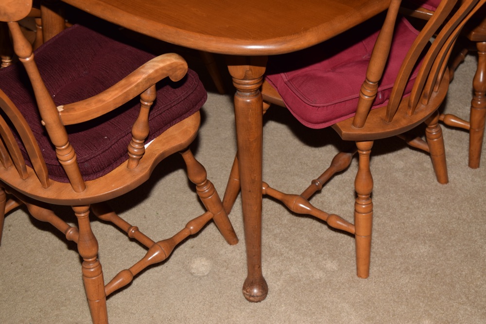 S. Bent Hard Rock Maple Dining Table and Chairs EBTH