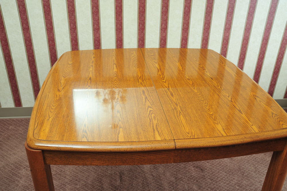 Vintage Oak Wood Kitchen Table EBTH