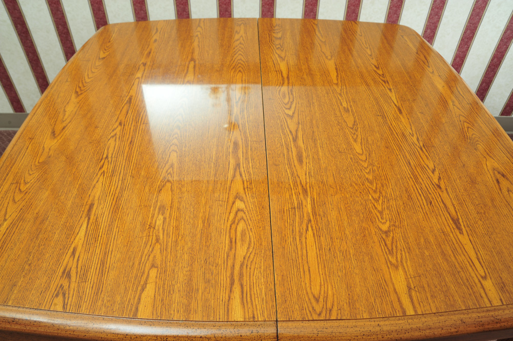 Vintage Oak Wood Kitchen Table EBTH