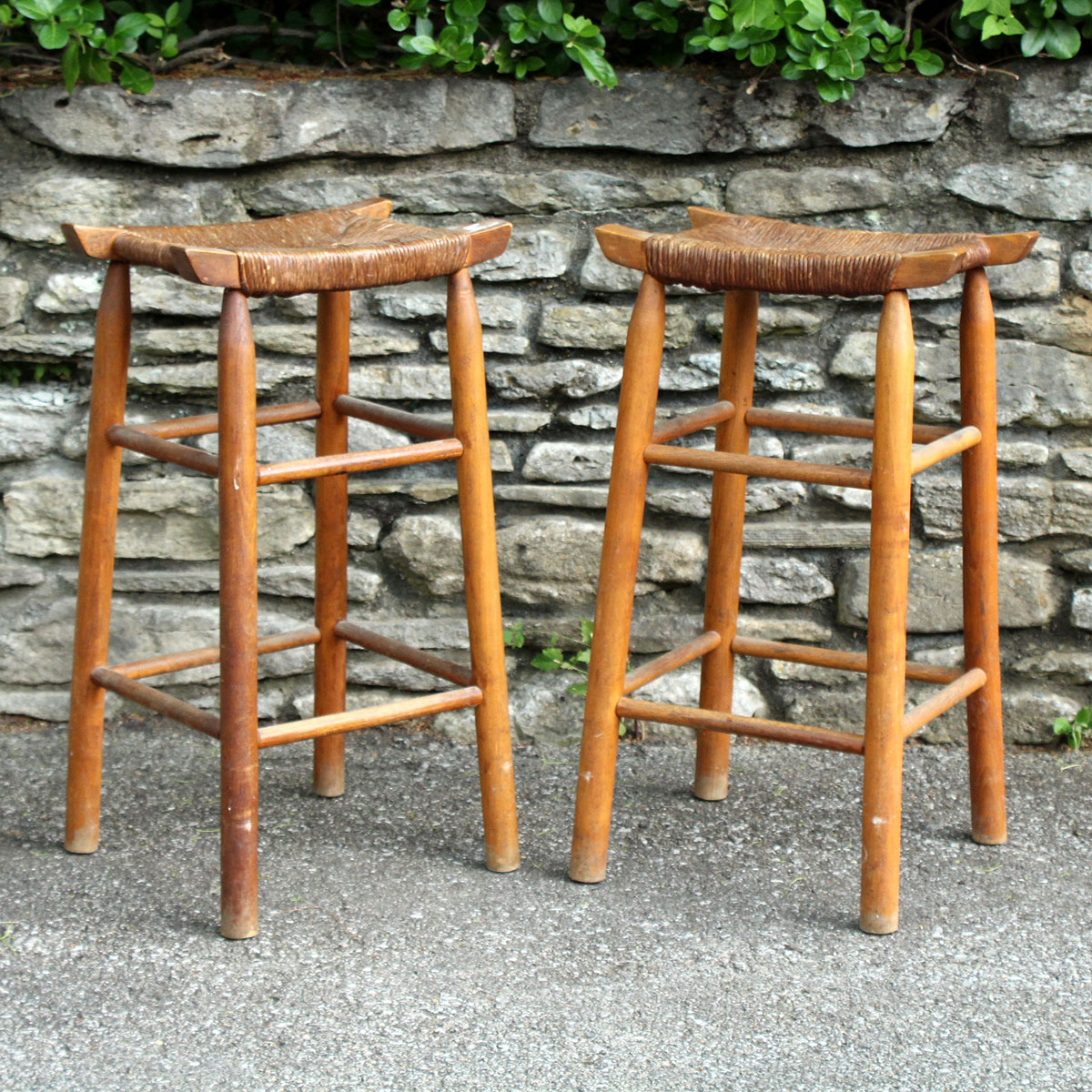Pair of Pine Bar Stools EBTH