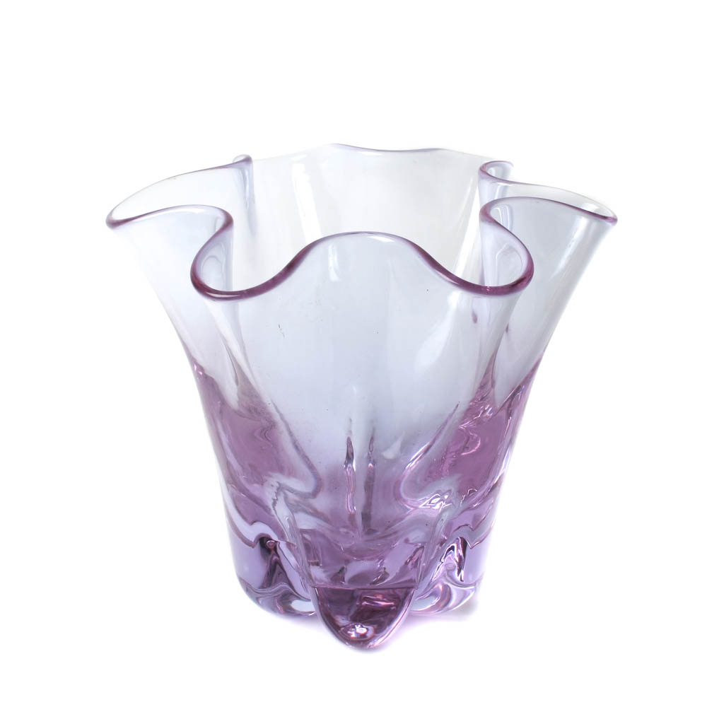 Antique Alexandrite Neodymium Color Changing Art Glass Vase EBTH