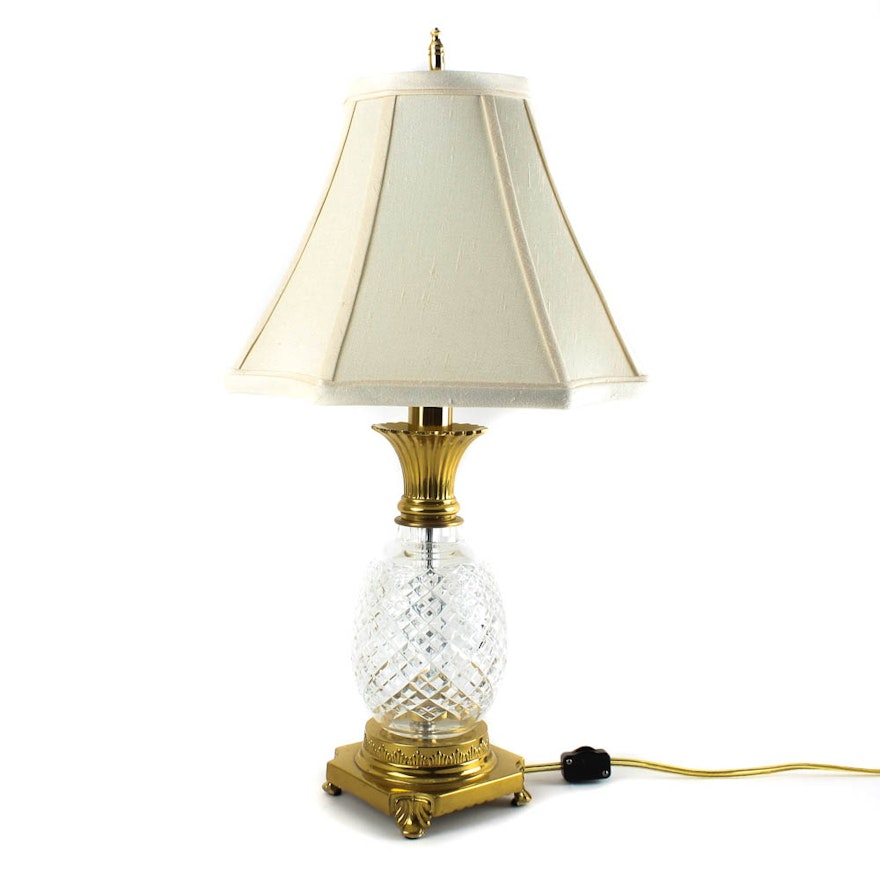 Waterford Crystal Pineapple Shaped Lamp "Hospitality" Pattern EBTH