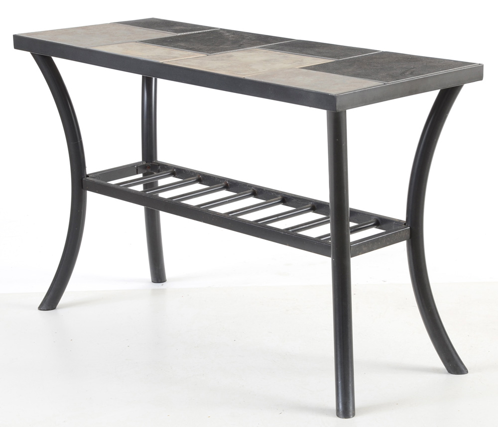 Contemporary Tile Top Console Table EBTH