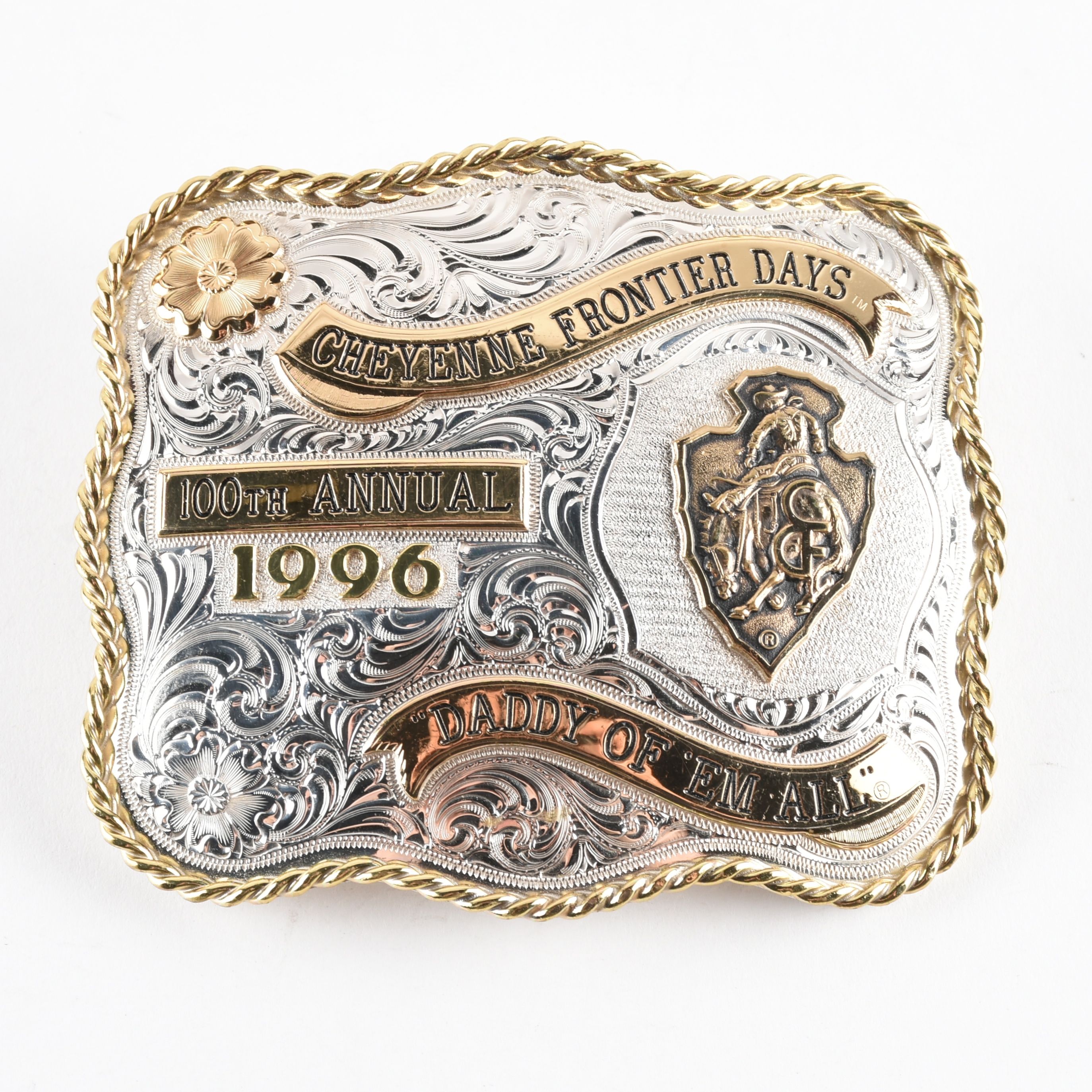 cheyenne frontier days 100th anniversary belt buckle