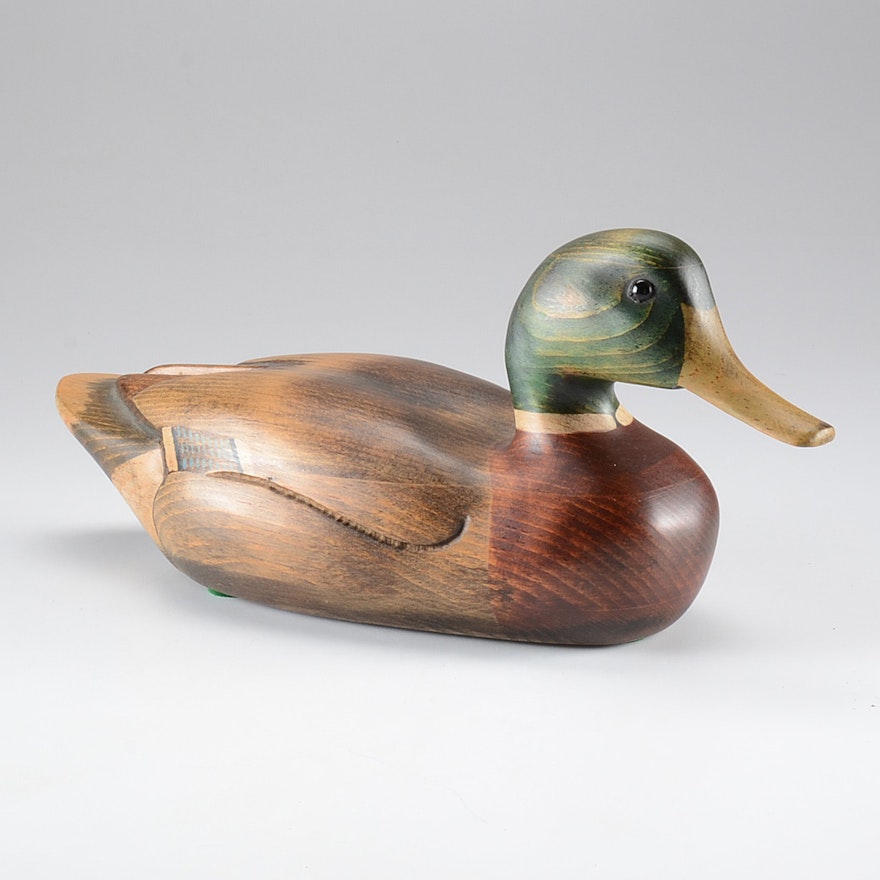 Tom Taber Signed Duck Decoy EBTH