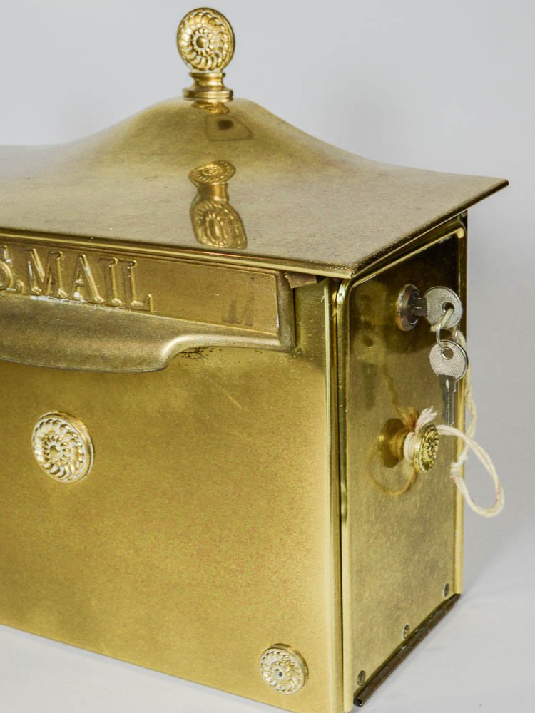 Locking Brass Wall Mount Mailbox EBTH