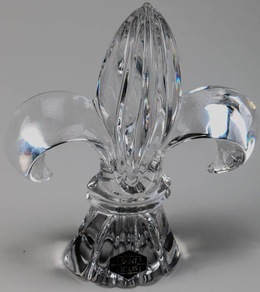 Saint Louis Crystal Fleur De Lis Paperweight EBTH