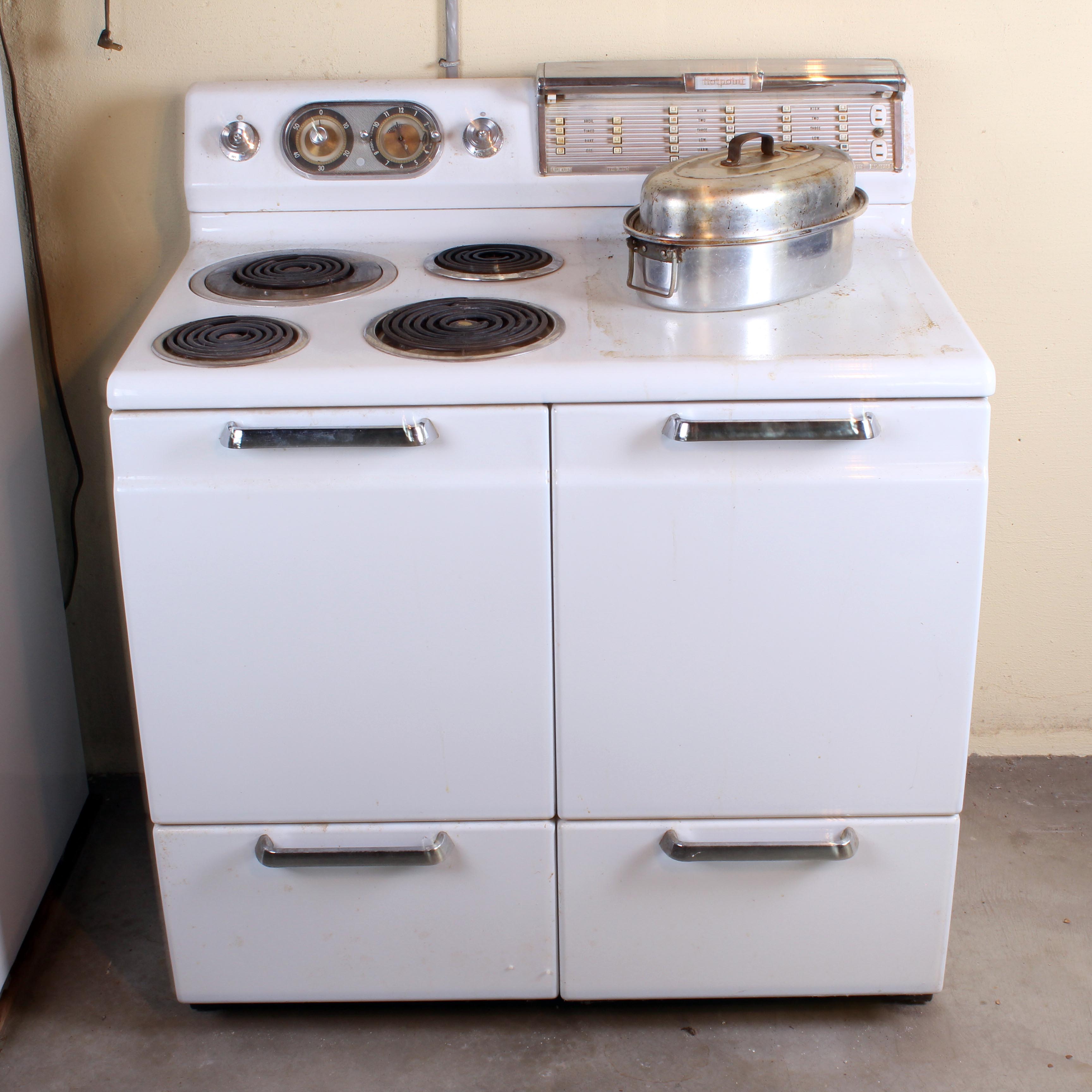 1960s Enamel Hot Point Electric Oven and Range EBTH