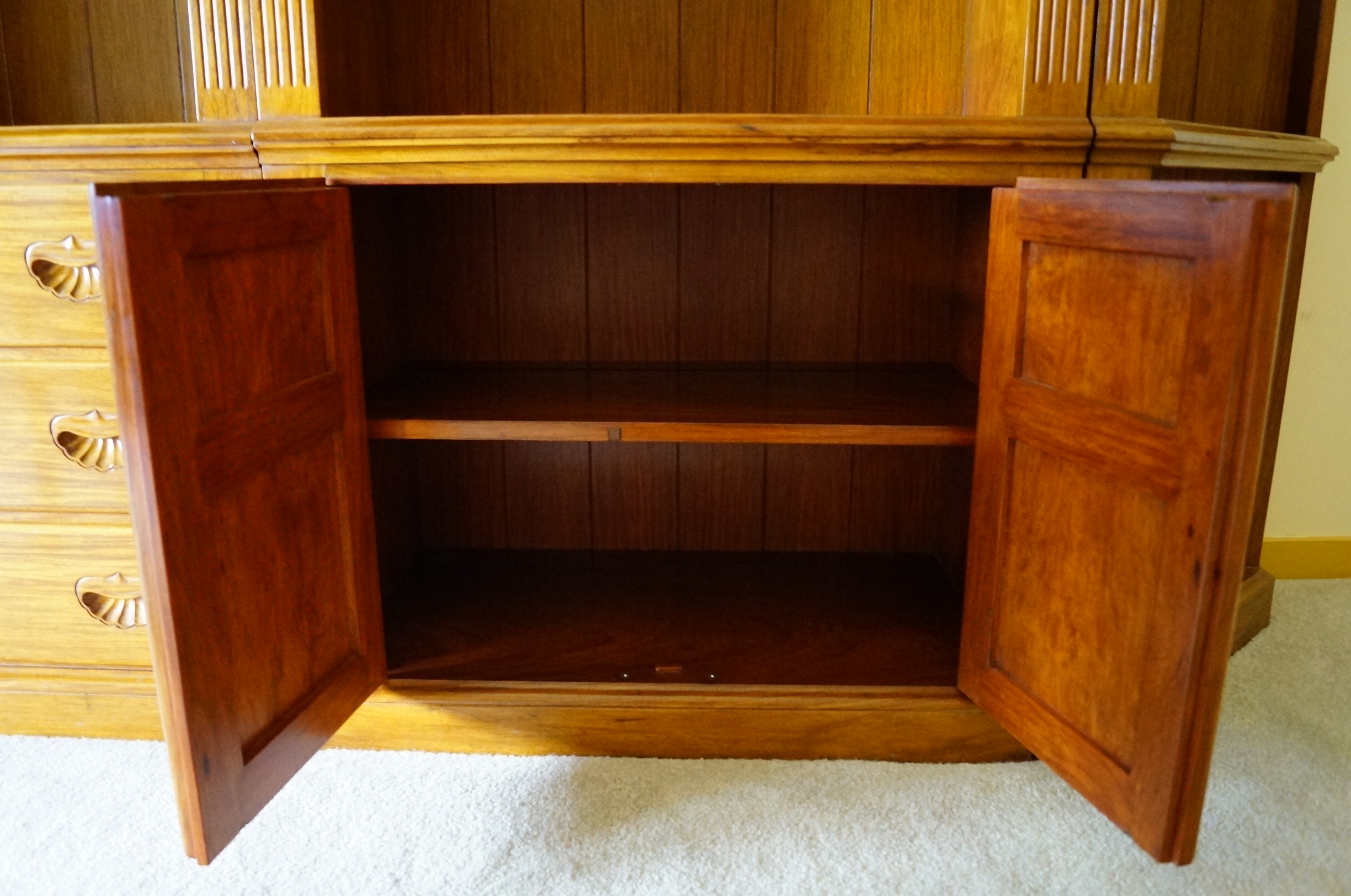 Bookcase in Philippine Narra Wood With HandCarved Details EBTH