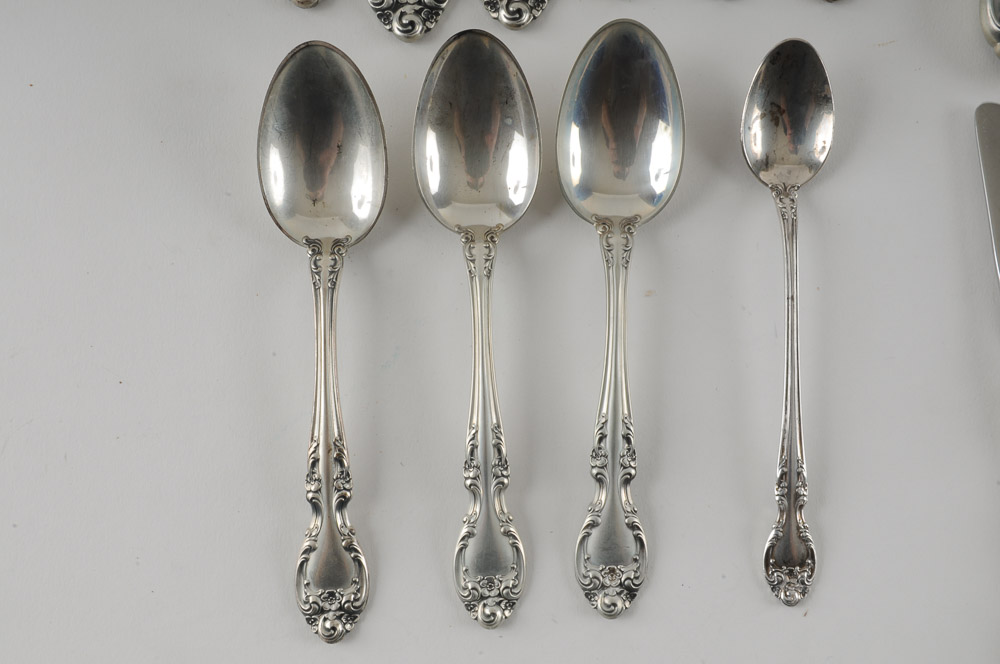 Sterling Silver Flatware by Gorham in the "Melrose" Pattern EBTH