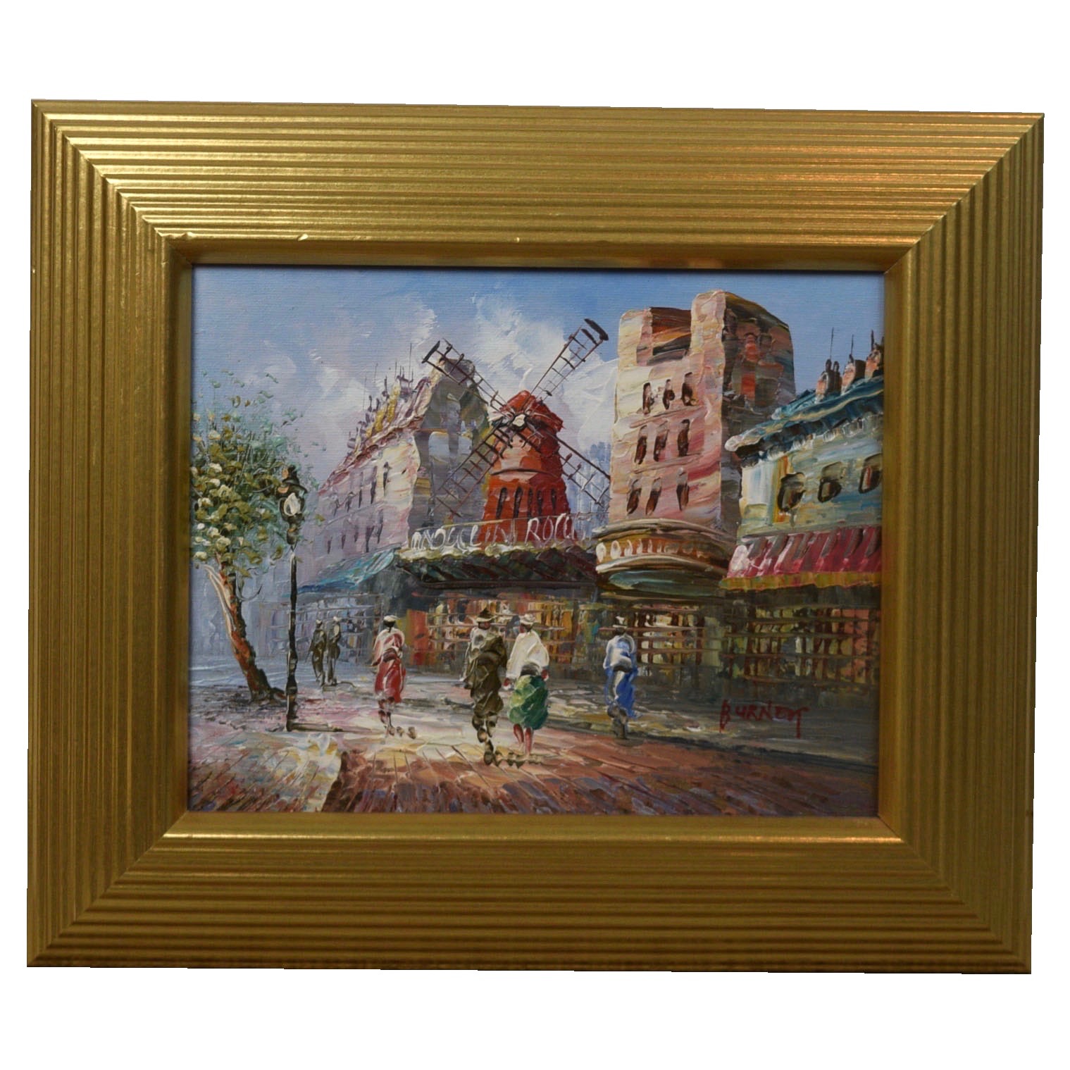Original Caroline Burnett Moulin Rouge Oil Painting Ebth