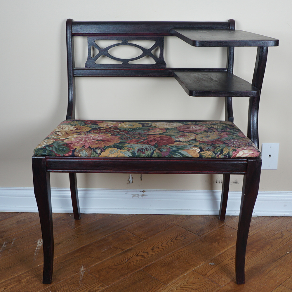 Vintage "Gossip Bench" Telephone Table | EBTH