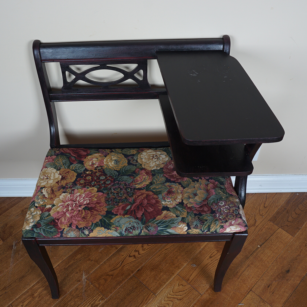 Vintage "Gossip Bench" Telephone Table | EBTH