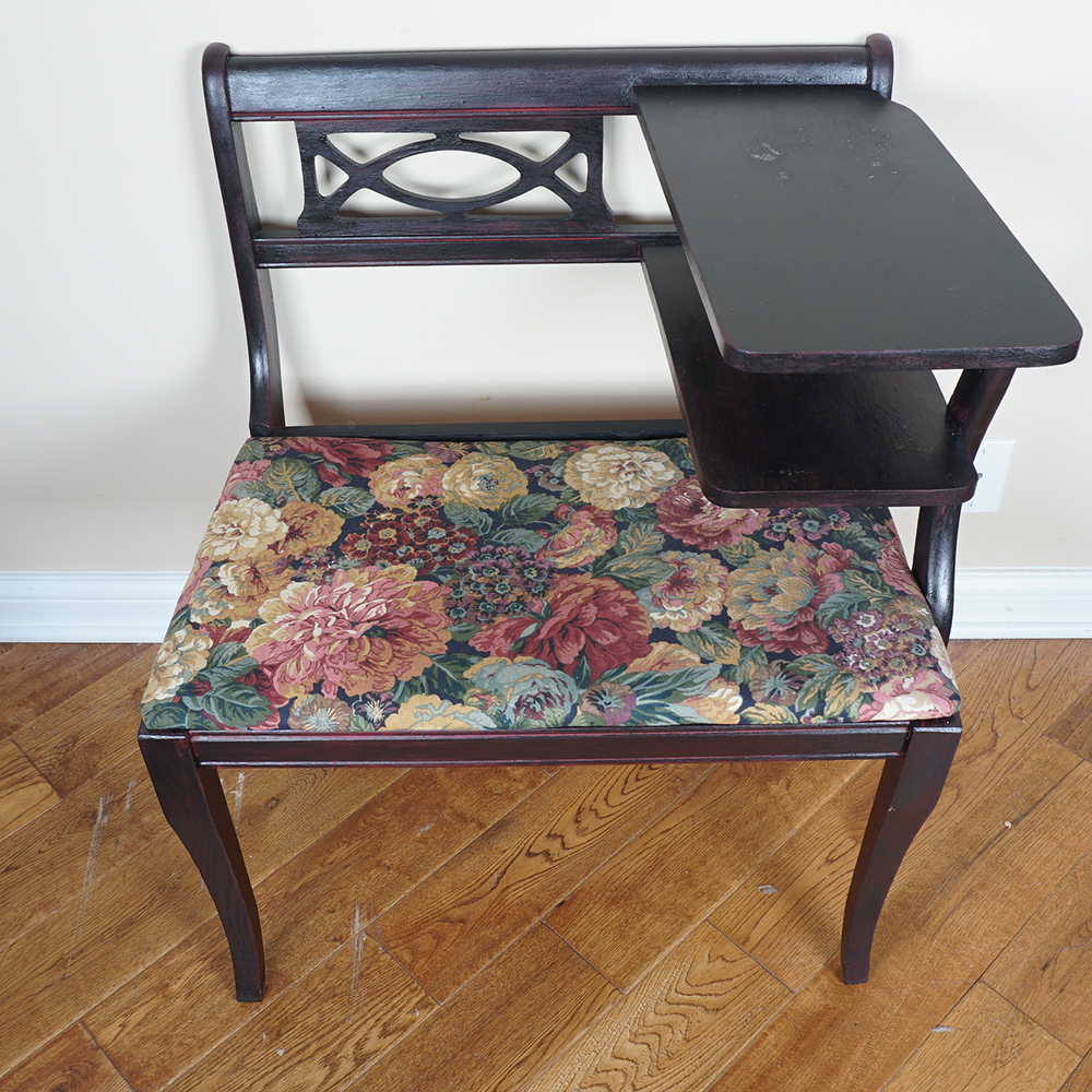 Vintage "Gossip Bench" Telephone Table | EBTH