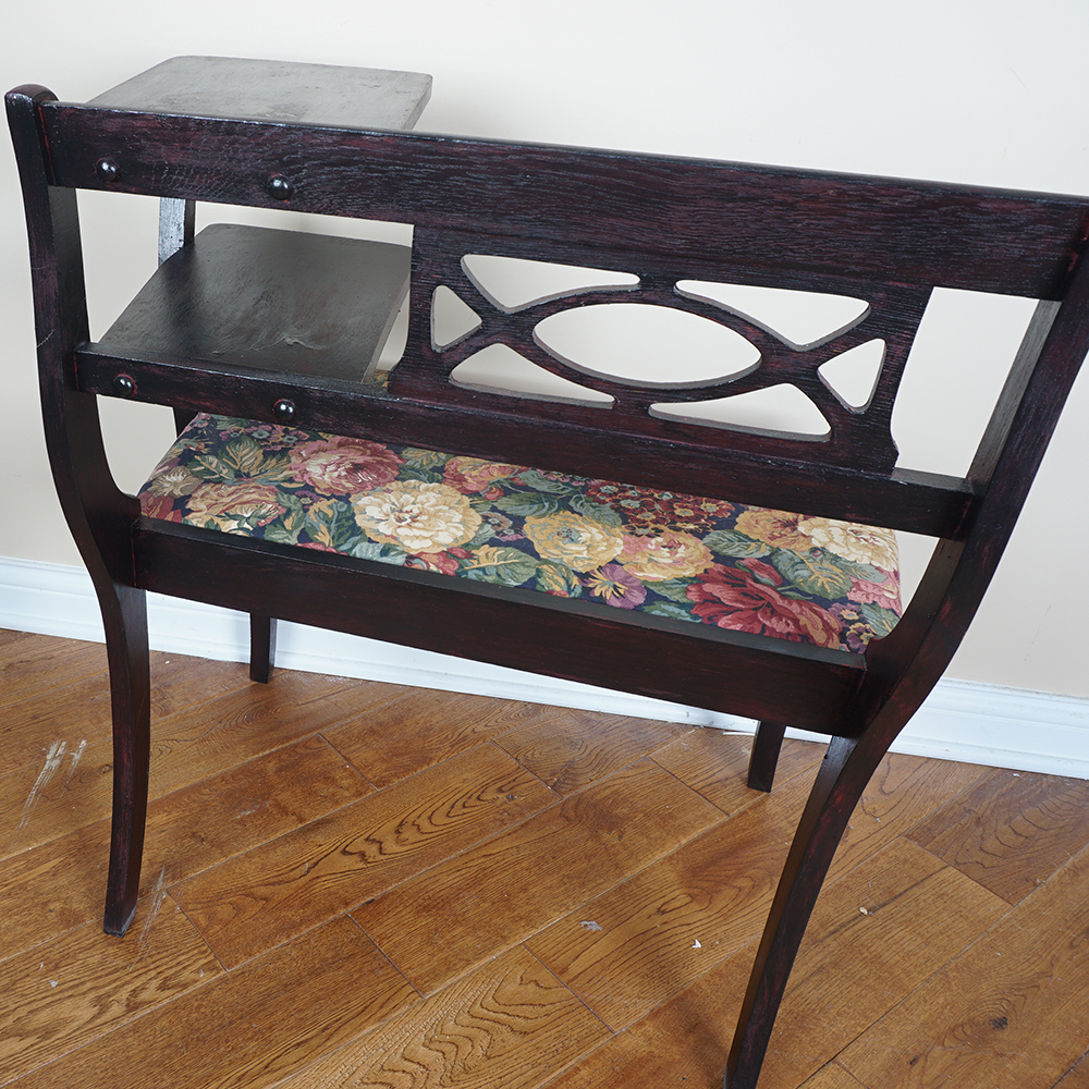Vintage "Gossip Bench" Telephone Table EBTH