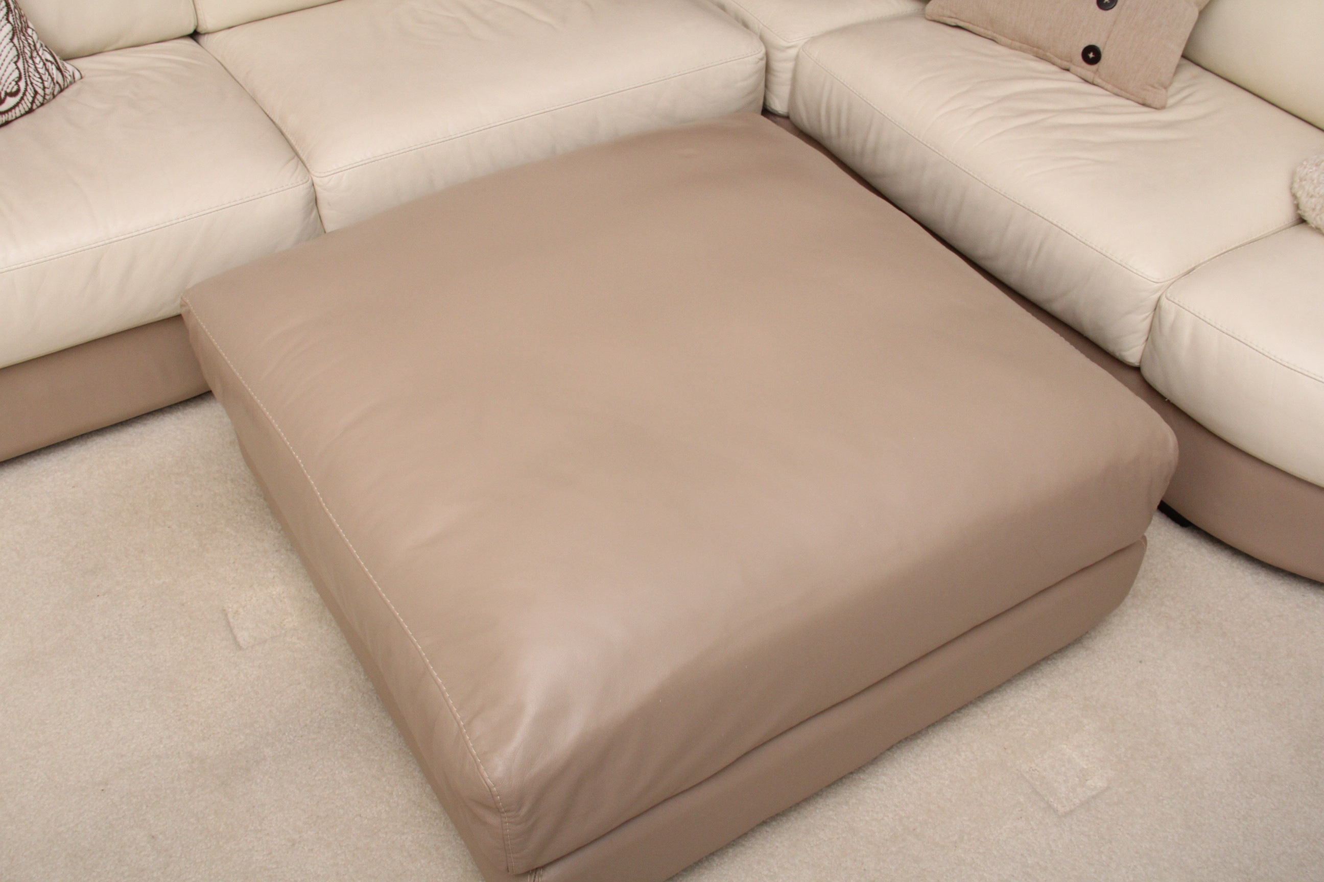 Leather Sectional Sofa and Ottoman EBTH