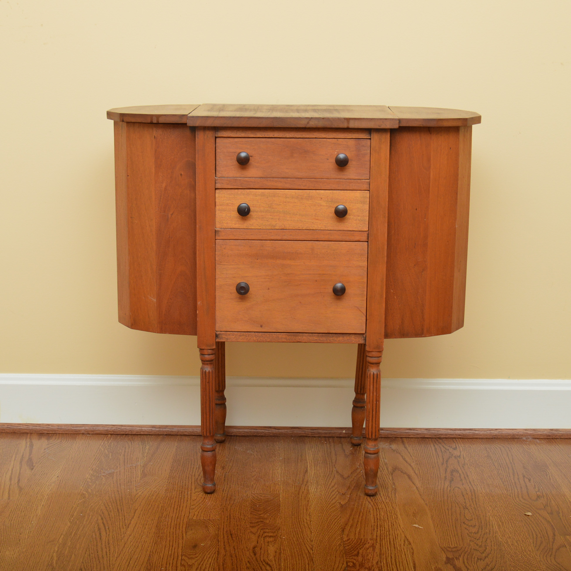 Vintage Mahogany Martha Washington Sewing Cabinet Ebth