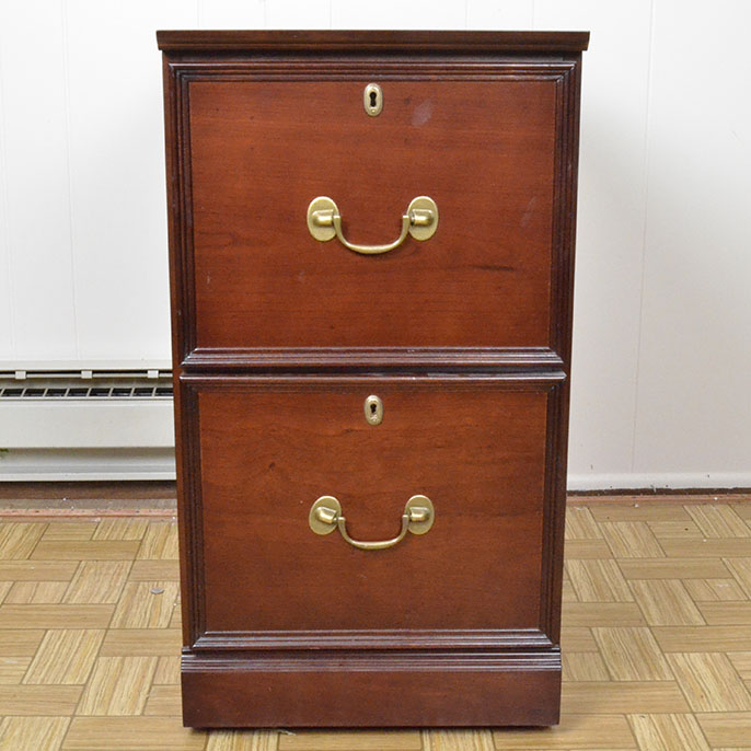 Bombay Company TwoDrawer File in Mahogany Finish EBTH