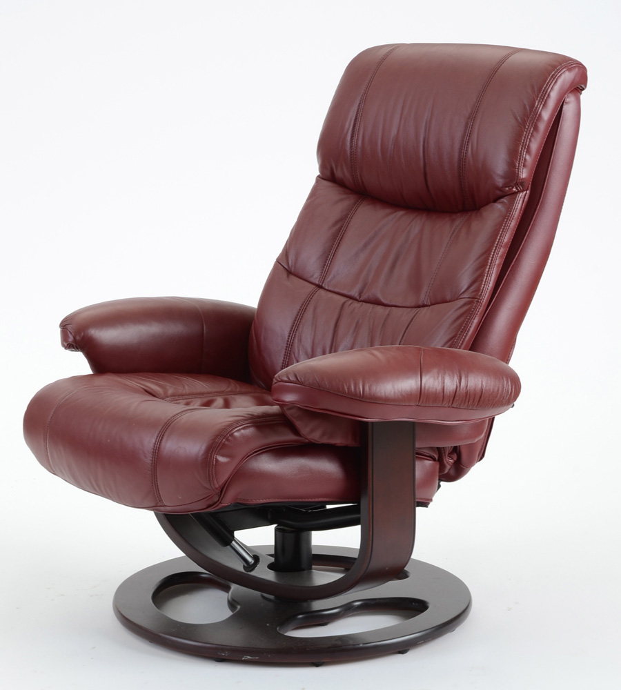 Lane Furniture Maroon "Rebel" Recliner Chair with Ottoman EBTH