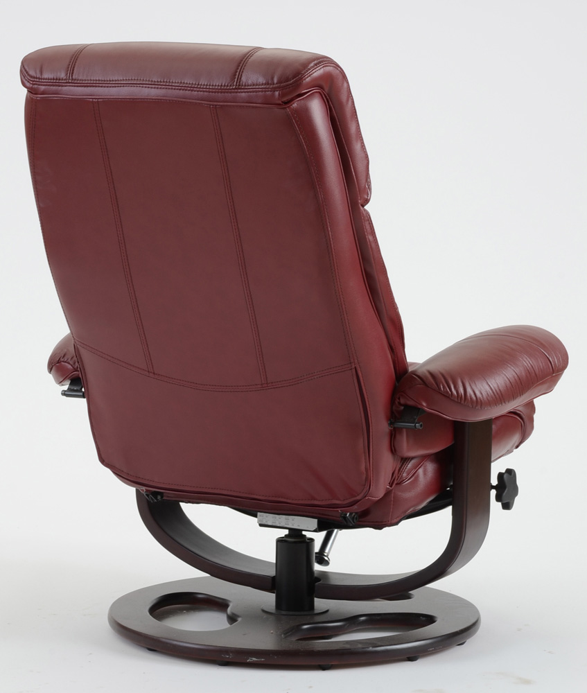Lane Furniture Maroon "Rebel" Recliner Chair with Ottoman EBTH