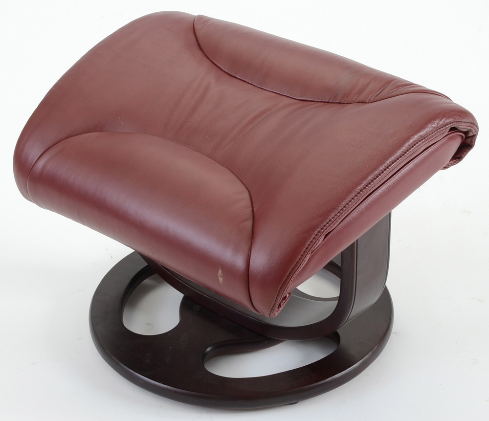 Lane Furniture Maroon "Rebel" Recliner Chair with Ottoman EBTH