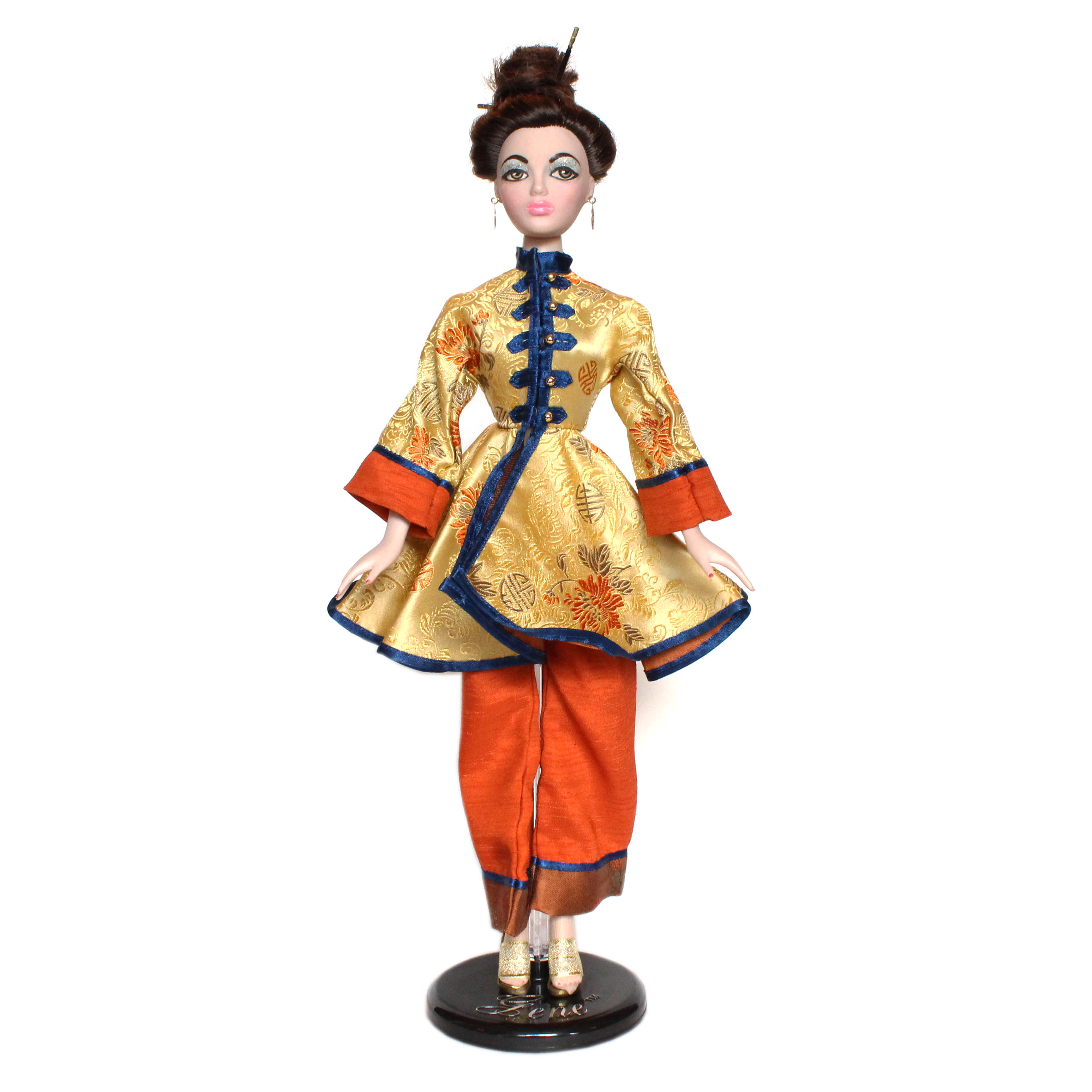 "Mandarin Mood" Doll with Silk Mandarin Style Jacket Designed by Tim