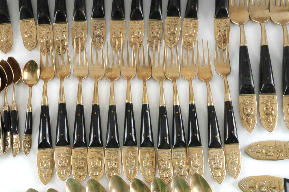 Siam Thailand Buddah Flatware and Serving Utensil Set EBTH
