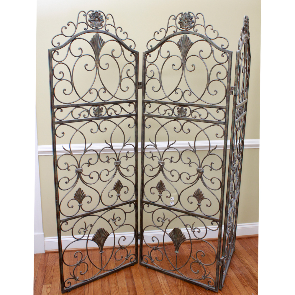Wrought Iron Folding Screen EBTH