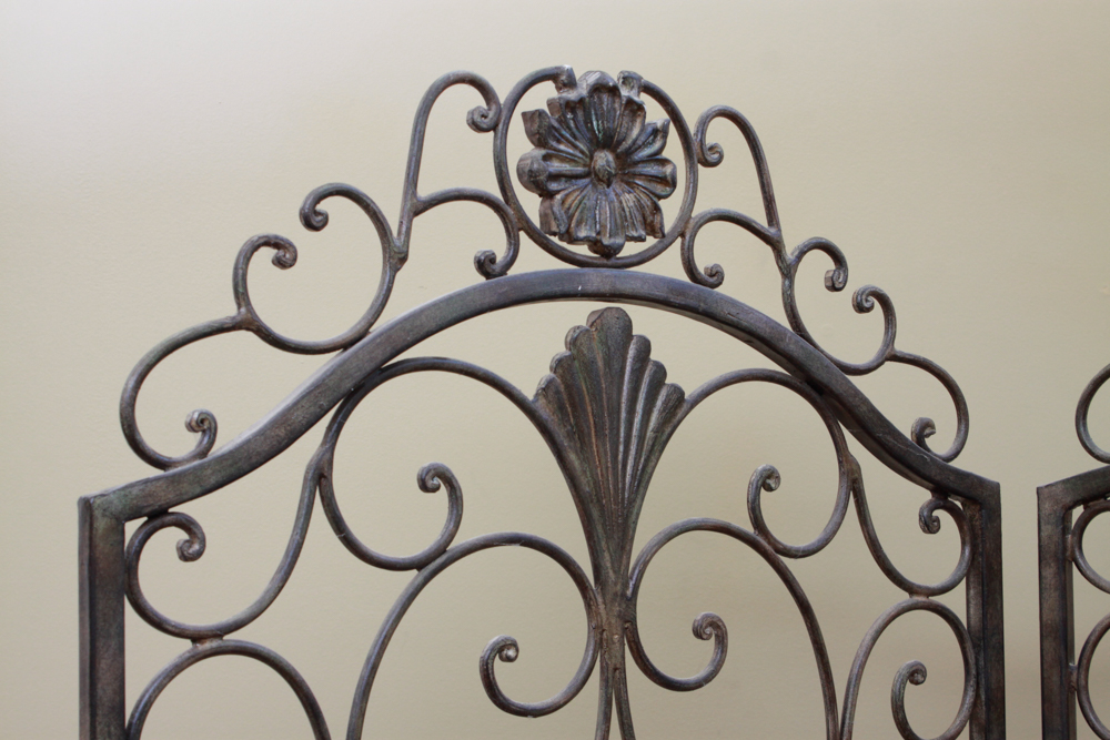 Wrought Iron Folding Screen EBTH