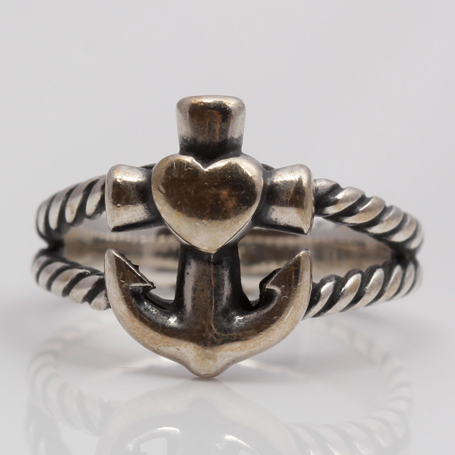 James Avery Sterling Silver Anchor Ring EBTH