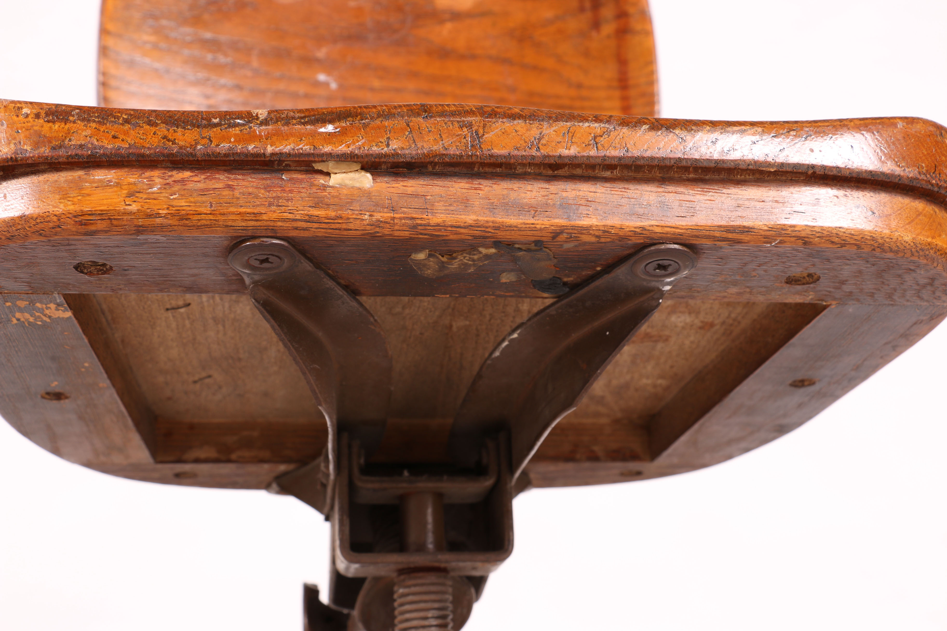 Vintage Wood Rolling Desk Chair | EBTH