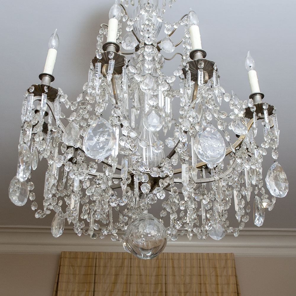 Baccarat Style Vintage Crystal Chandelier EBTH