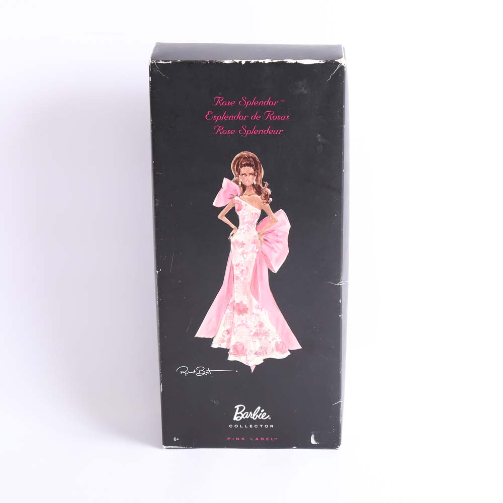 barbie collector pink label rose splendor