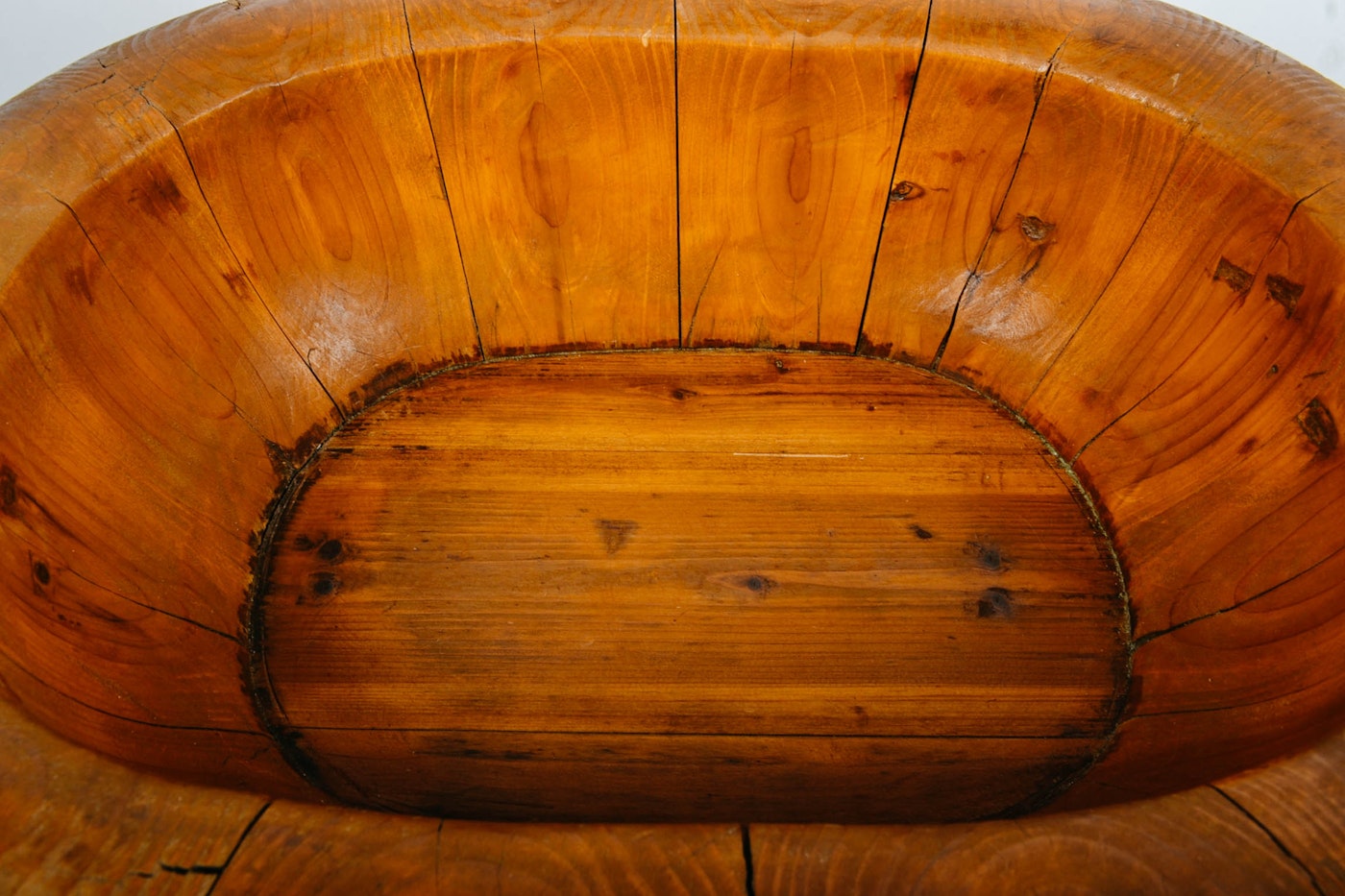 Antique Chinese Wooden Baby Bath : EBTH