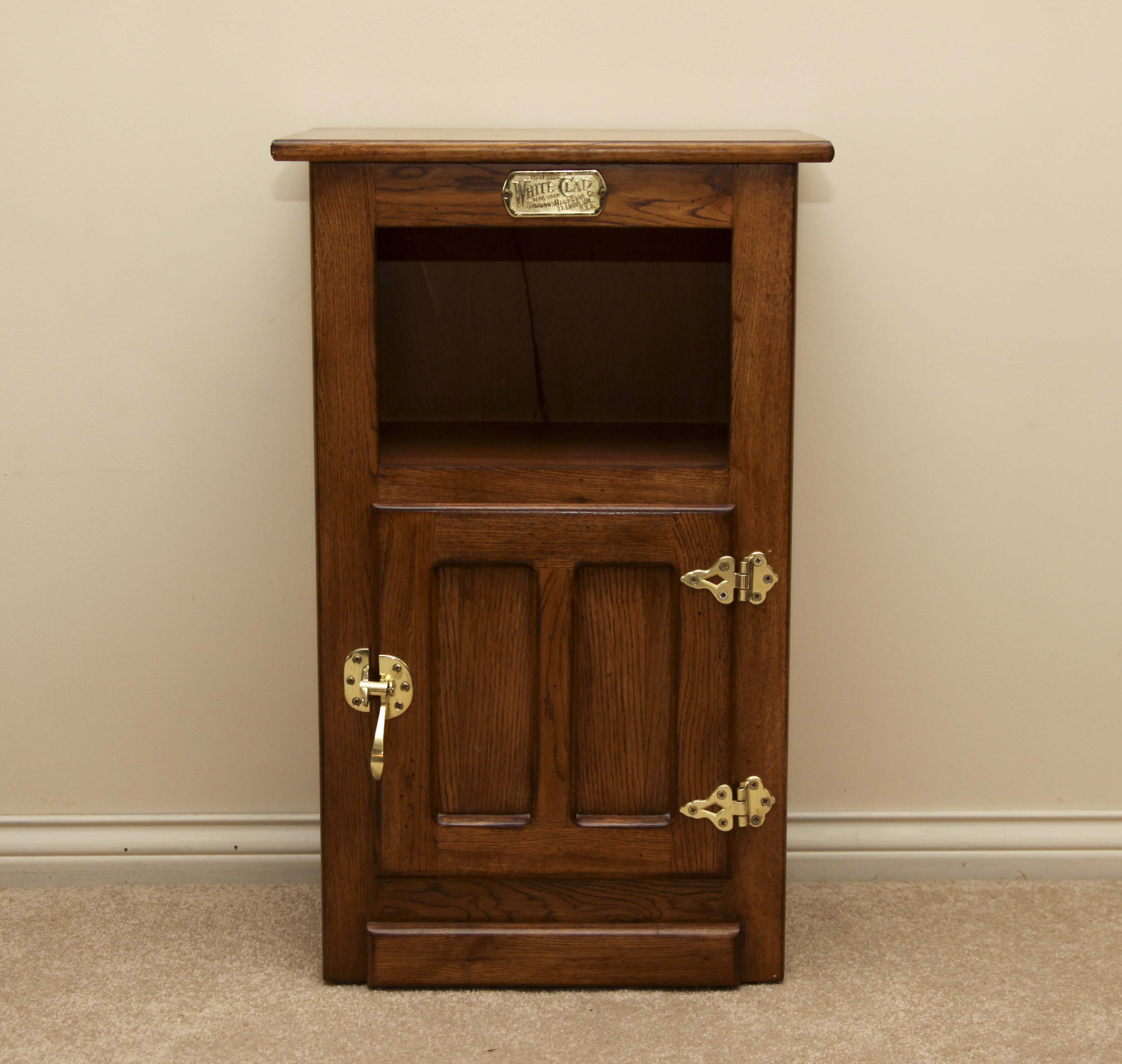 White Clad Reproduction Oak Ice Box EBTH