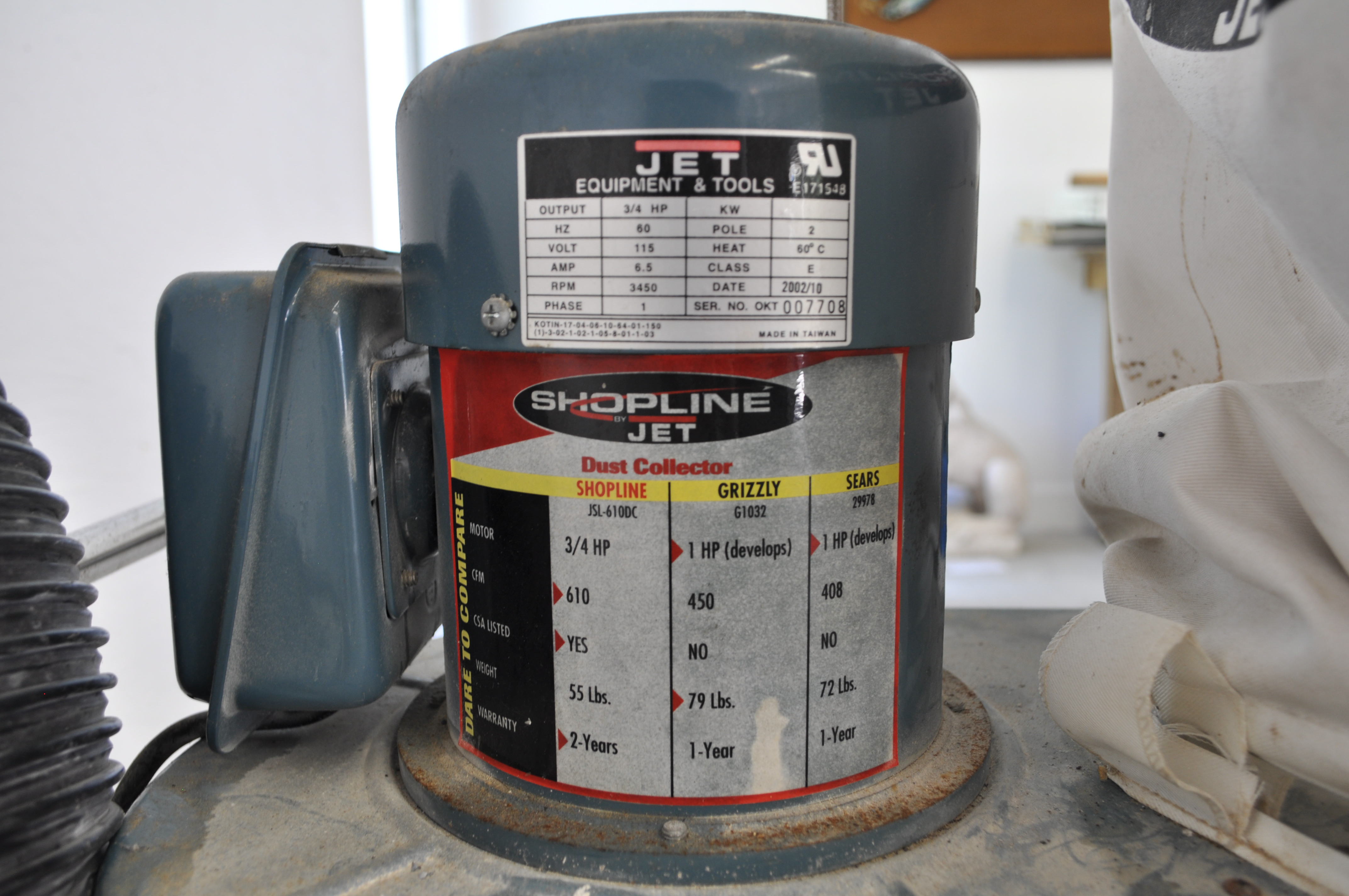 Jet Shopline Dust Collector EBTH