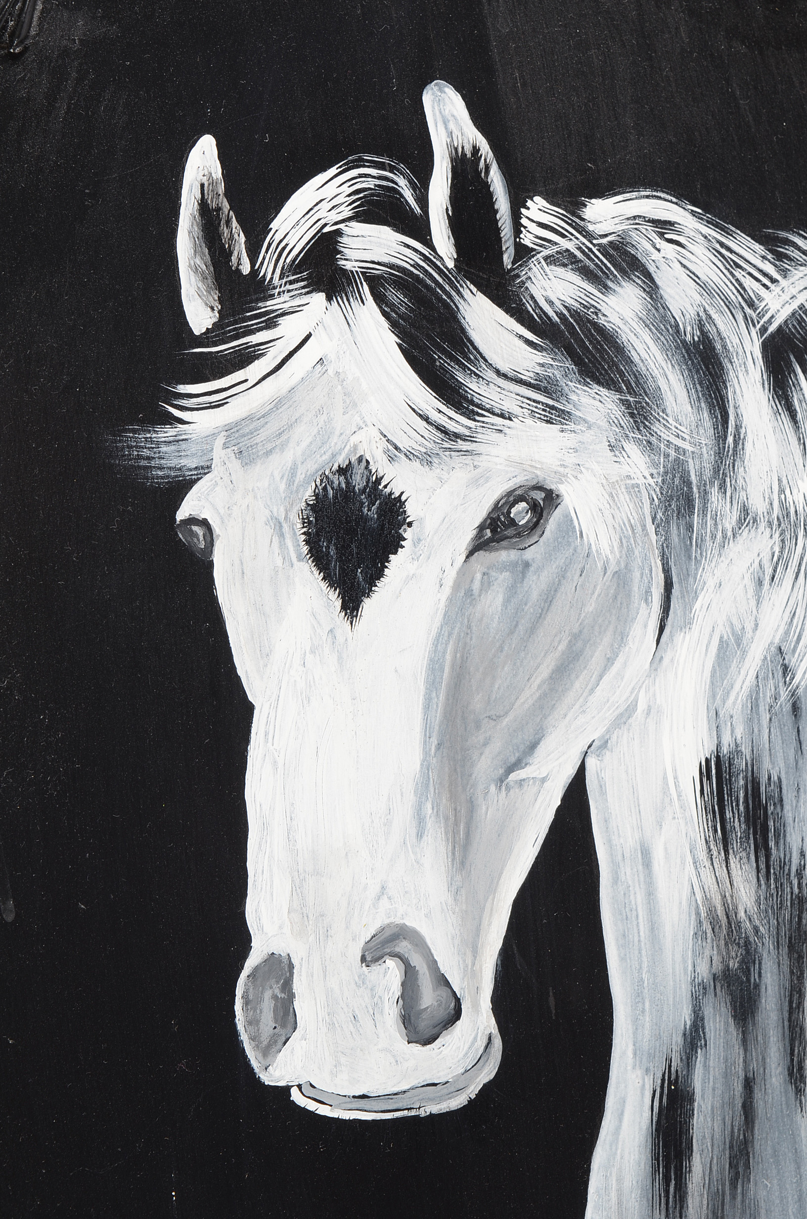 HandPainted Horse Head Tilt Top Tea Table EBTH