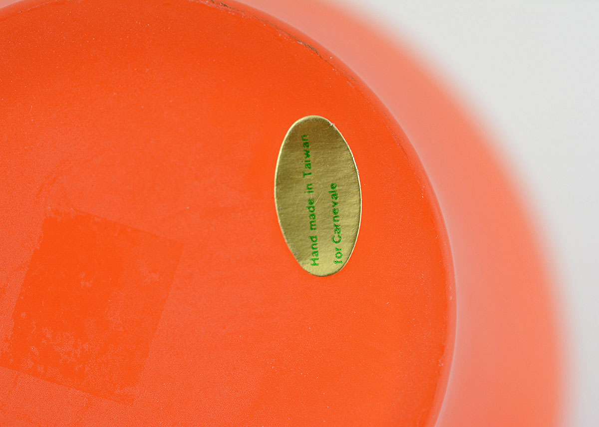 Red and Orange Frosted Glass Vase Pair EBTH