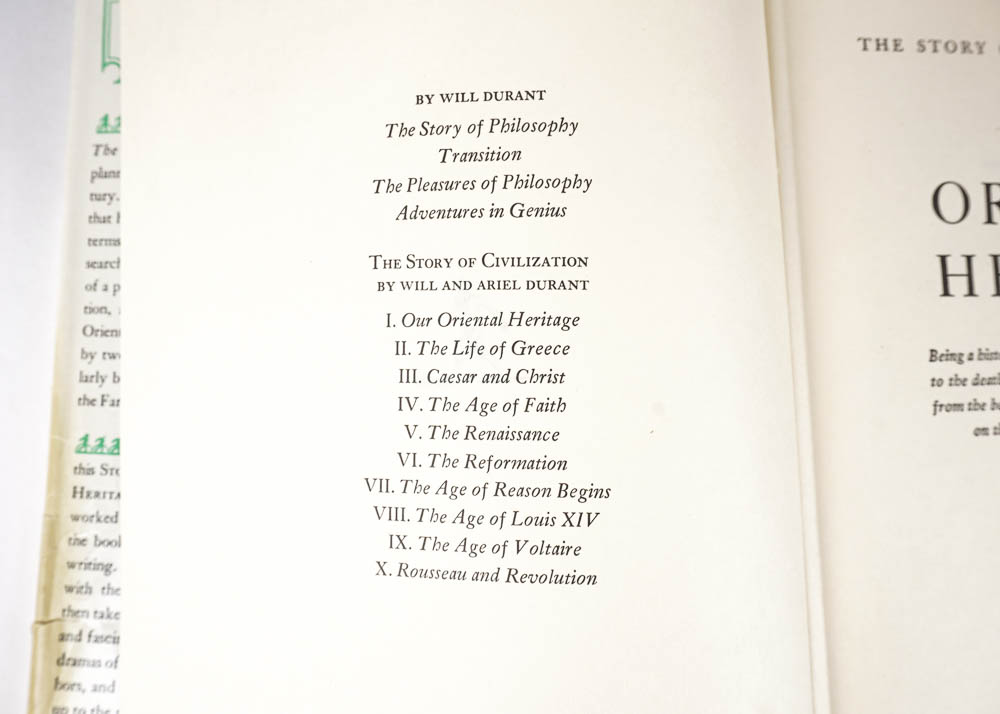 The Story Of Civilization By Will Durant Complete Set Ebth