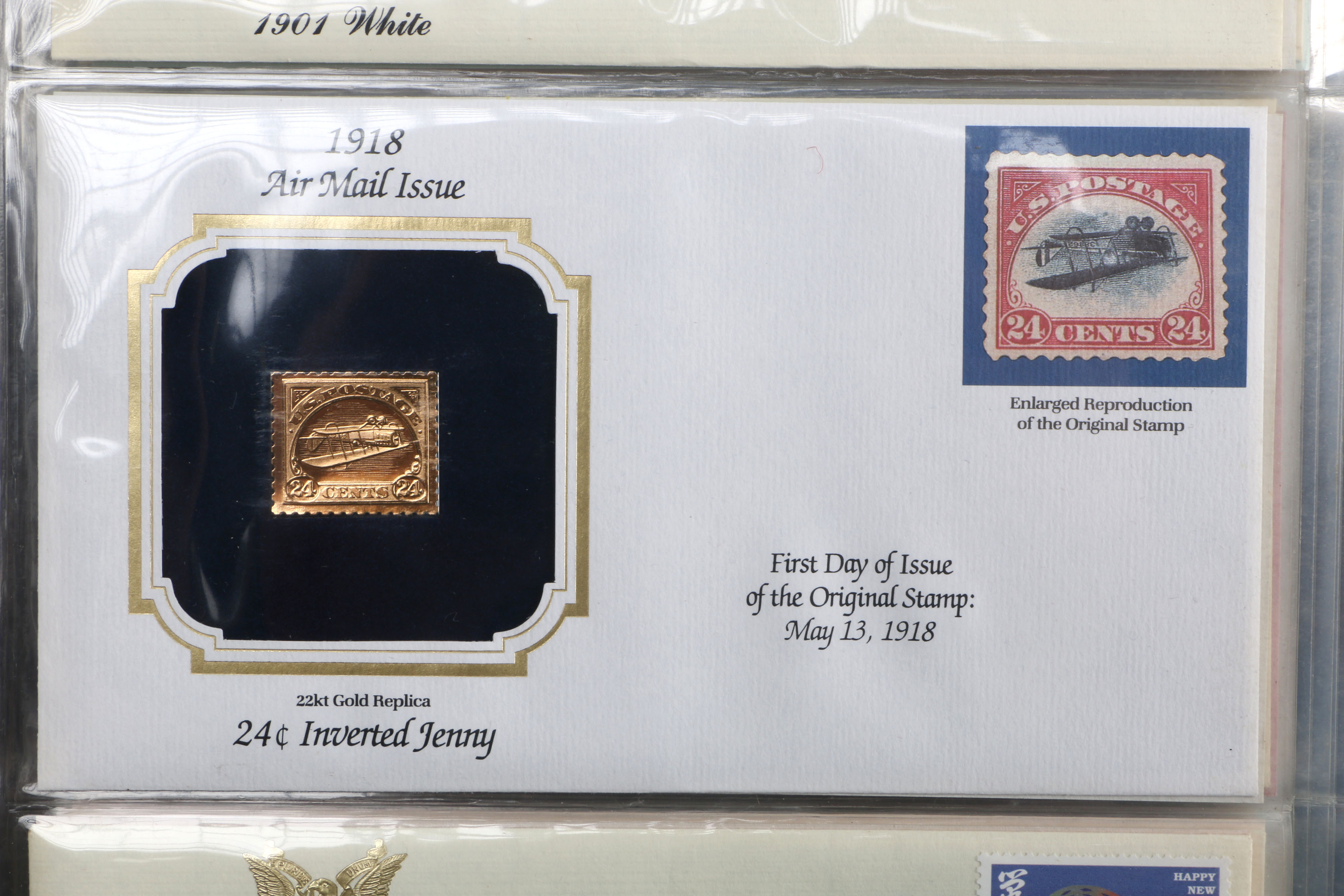 22K Gold Covered Proof Replica Stamp Collection EBTH