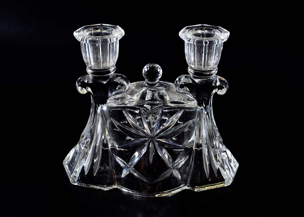 Vintage Pressed Glass Candle Holders EBTH