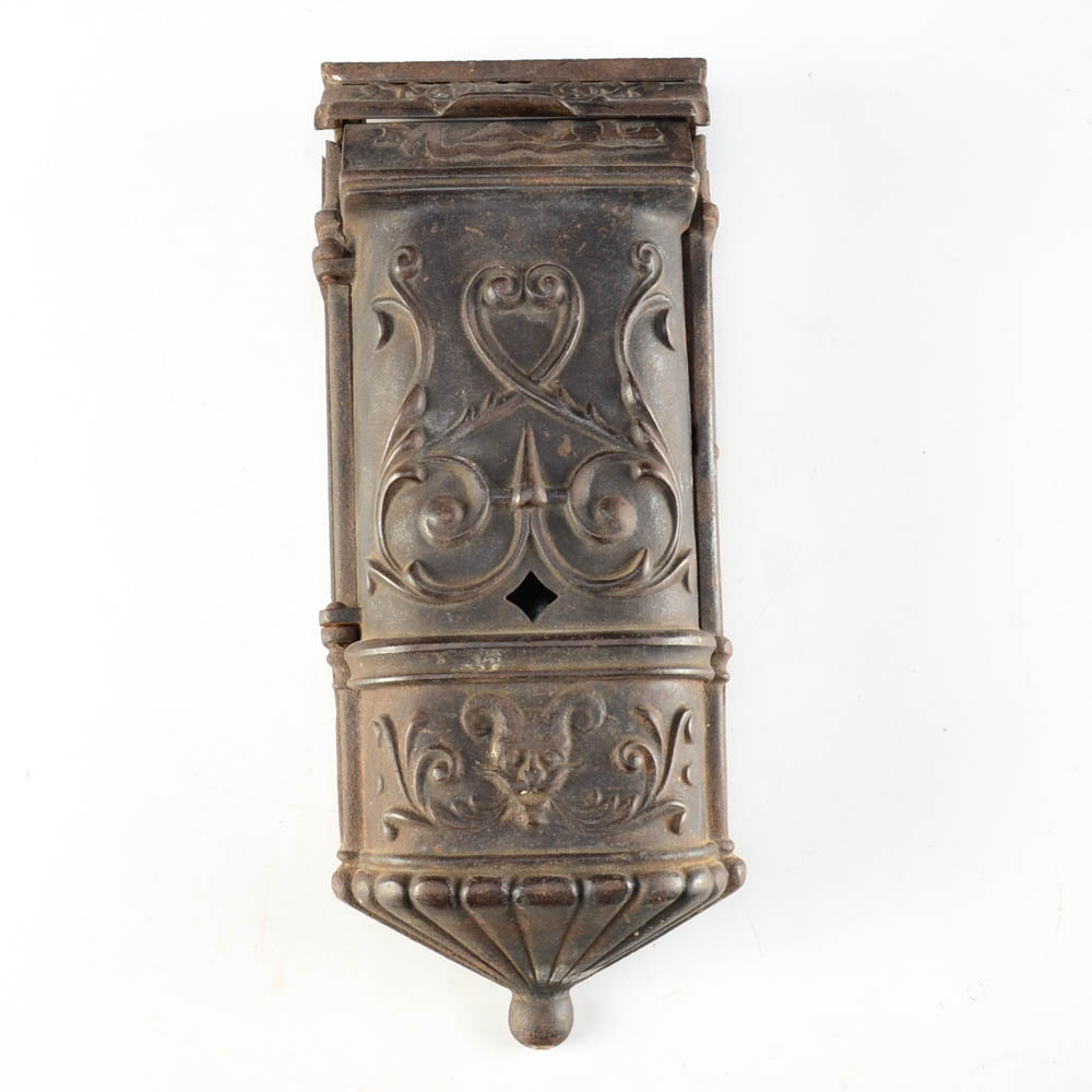 Antique Cast Iron WallMounted Mailbox EBTH