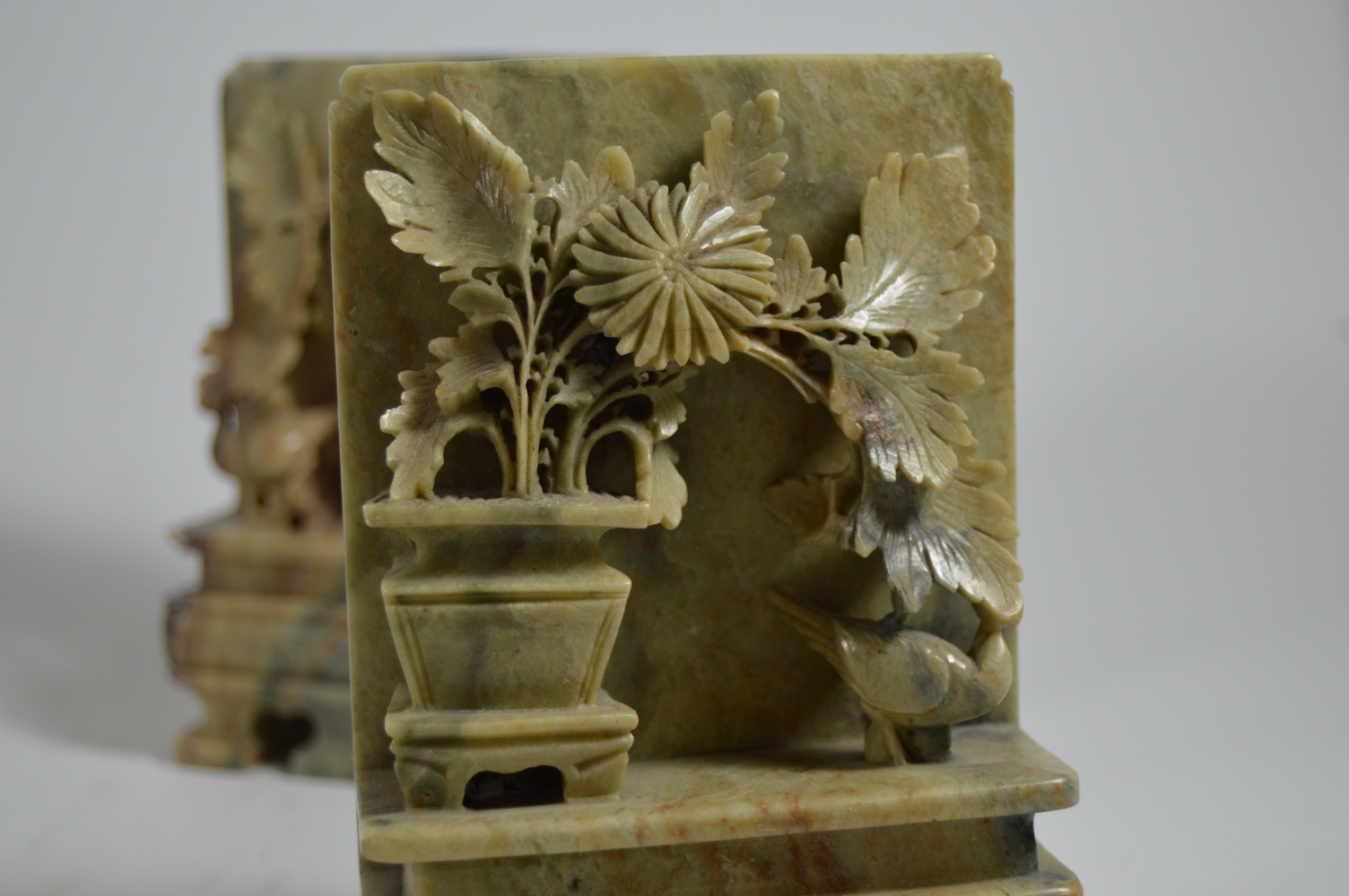 Vintage Soapstone Figurines, Bookends EBTH
