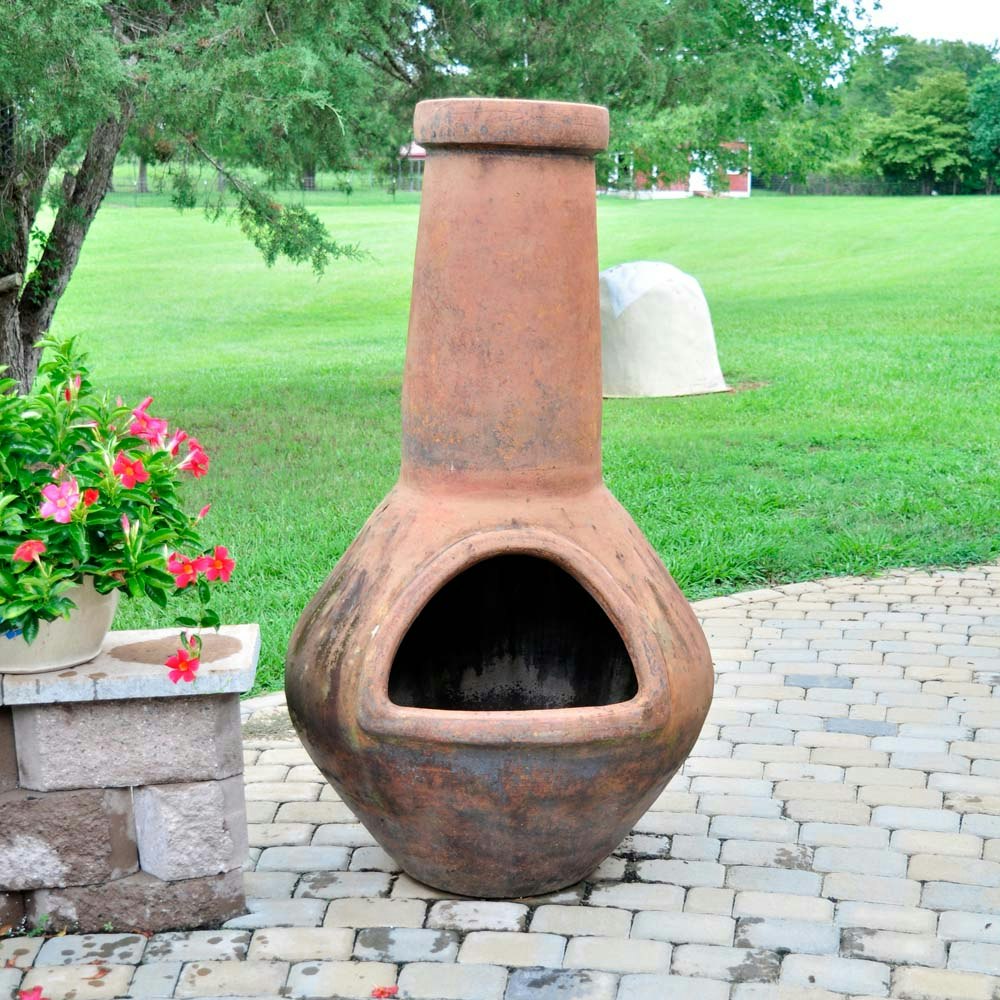 Very Large Clay Chiminea EBTH