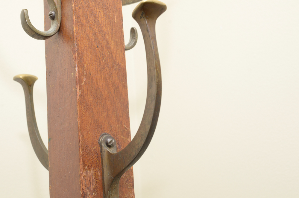 Vintage Oak Coat Tree EBTH