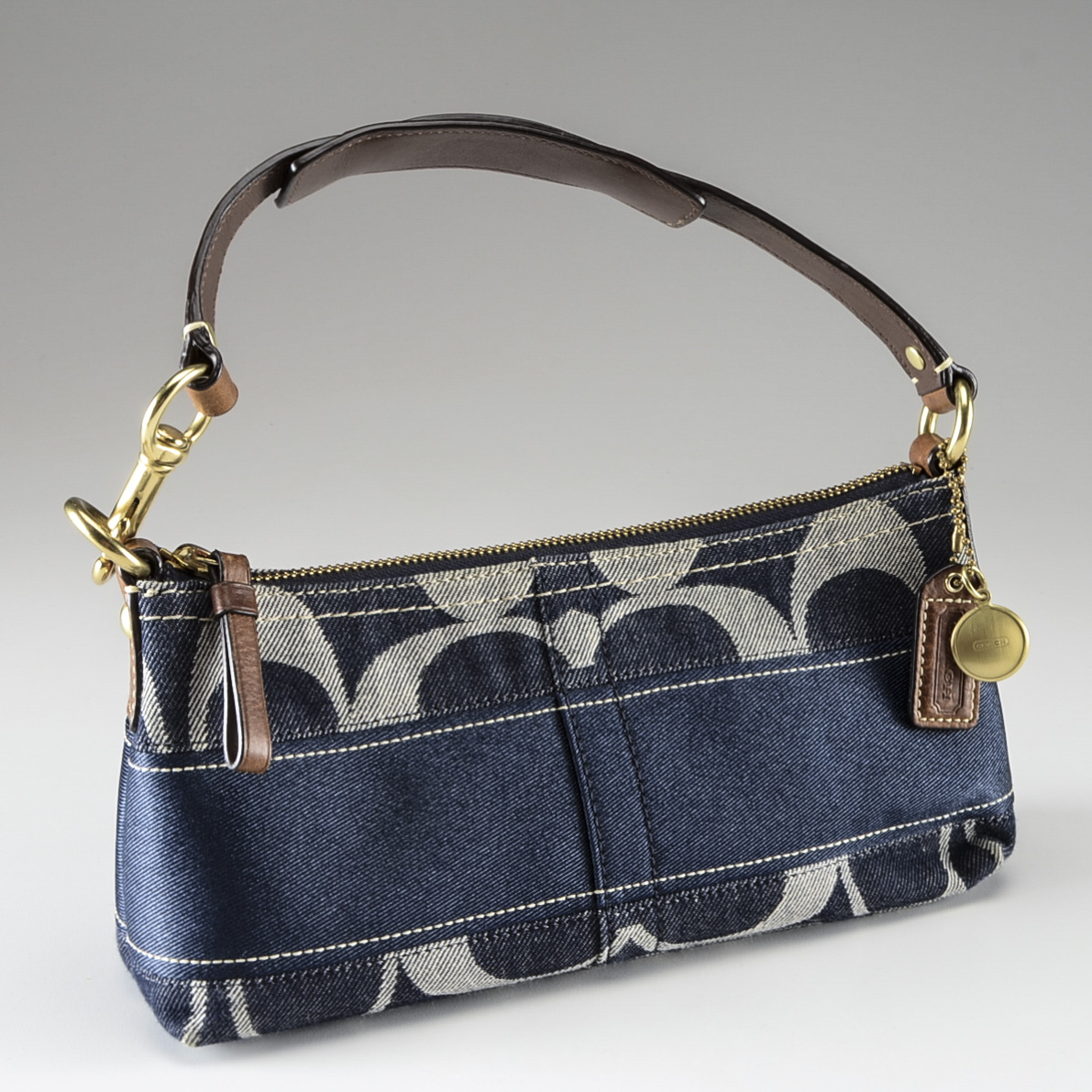 Coach Denim Signature Stripe Handbag EBTH